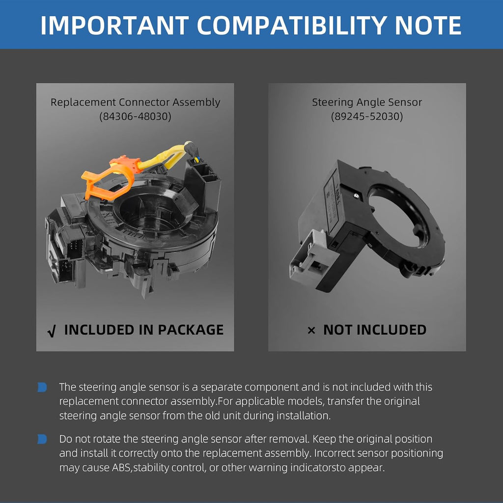 84306-48030 84306-0E010 Replacement Connector Assembly Compatible with Toyota Tacoma, Corolla, RAV4, Tundra, Prius, Camry, Sienna, 4Runner, Highlander, Avalon, Yaris, Matrix